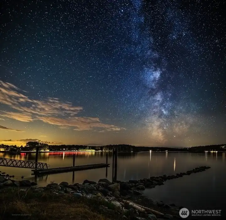 Public dock and Milky Way