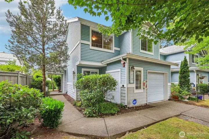 One car garage + driveway to park.