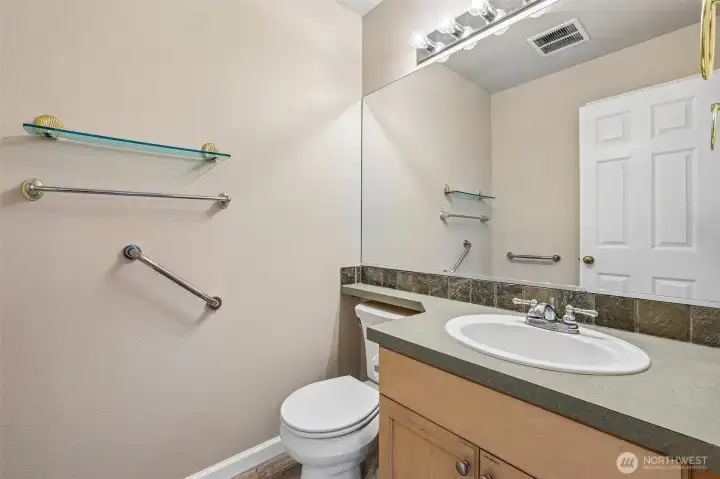 Powder room downstairs.