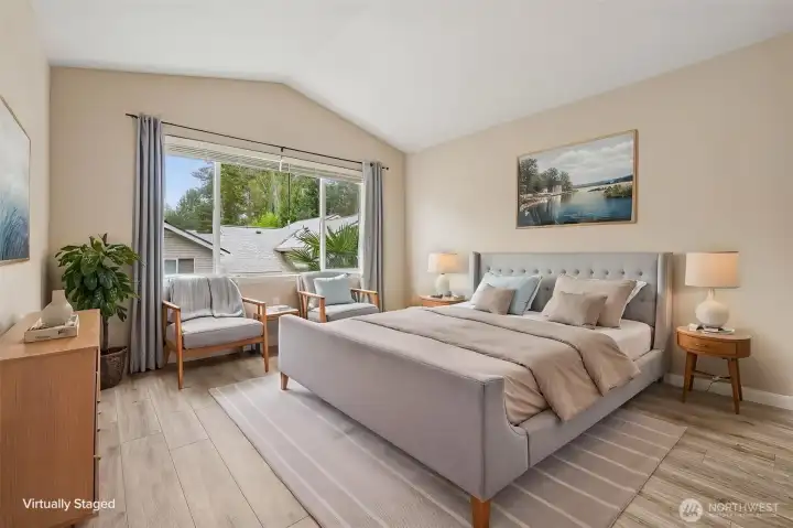 Main bedroom with virtual furnitue