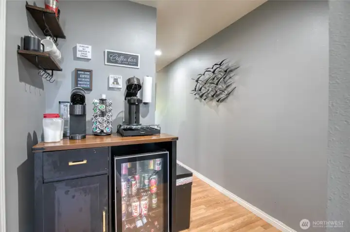 Coffee and beverage bar perfect for guests Coffee and beverage bar perfect for guests