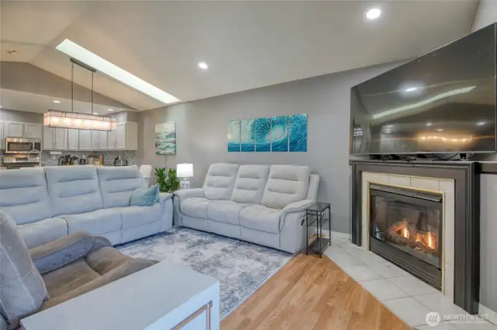 Propane fireplace is very efficient and cozy Propane fireplace is very efficient and cozy