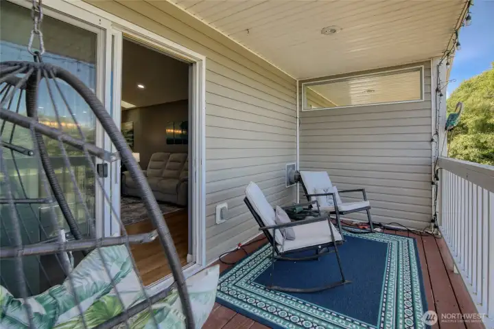 Enjoy your private and fully furnished deck Enjoy your private and fully furnished deck