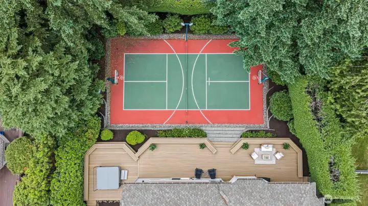 Overhead of Deck and Sport Court Overhead of Deck and Sport Court