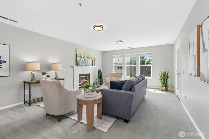 Large and bright living room! Large and bright living room!