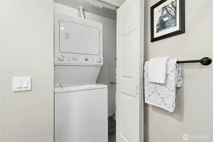 In unit laundry room in primary bathroom In unit laundry room in primary bathroom