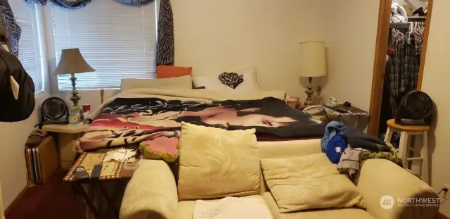 Large Master Bedroom with a Large Walk In Closet.