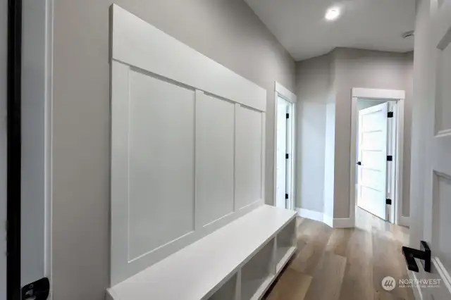 Mud room in entry from garage