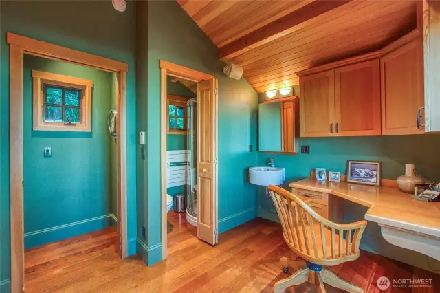 Second story half bath.