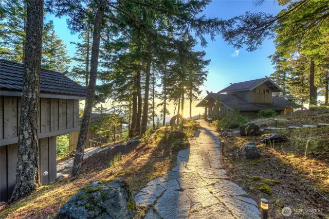 Hardscape pathway lighting is just one of many upgrades and special affects throughout the property.