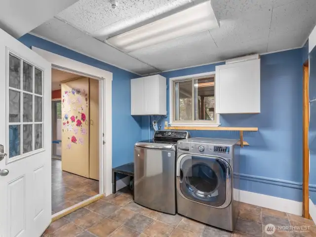 Laundry room is huge (downstairs)