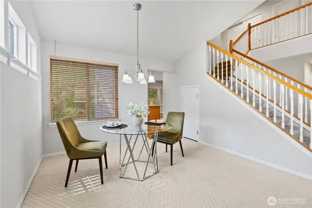 Formal dining is open to living room