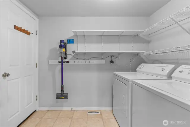 Laundry is just off the garage