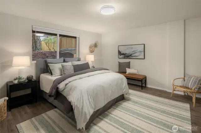 Lower Level Bedroom ¾ bath has a separate entrance
