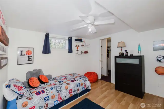 3rd Bedroom with large walk in closet (to the right of photo). This room has 2 closets.