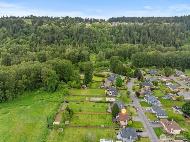 Greenbelt behind property (County)