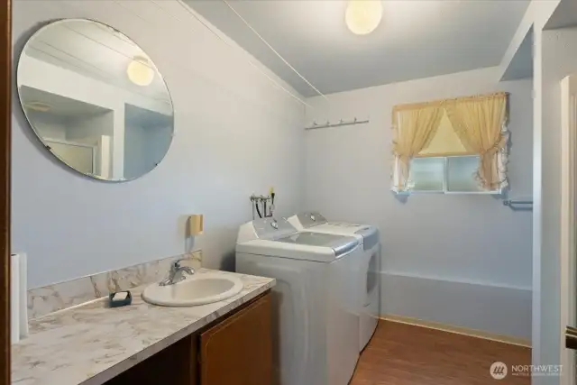 Utility room with .75 bathroom