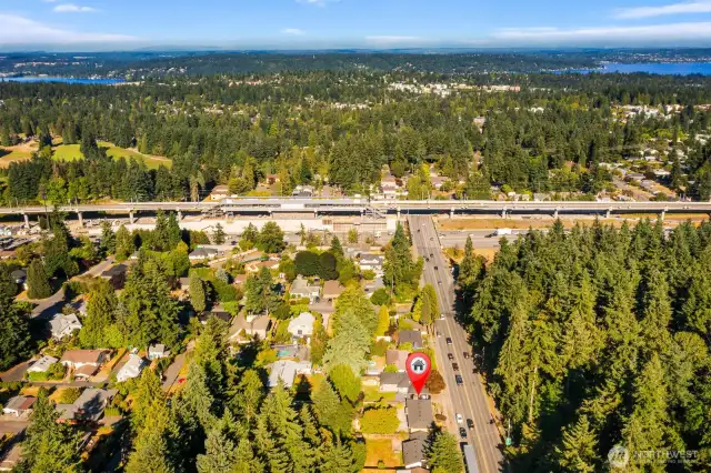 Quick 5 minute walk to the Pinehurst station which gets you downtown in 15 minutes.  If driving is your thing, you've got easy access to North/South I5