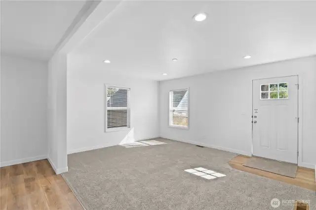 Spacious light filled living room