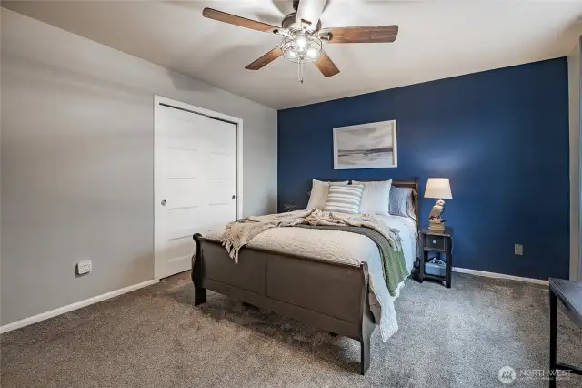 Owner's suite just upstairs w/large ensuite bath & dual closets