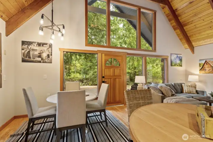 Bright and airy living spaces flooded with natural light from floor-to-ceiling windows.