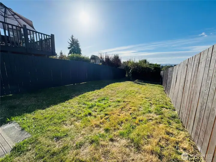 Downstairs backyard has its own entry.