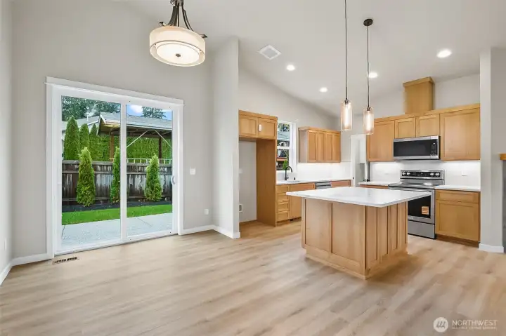 Interior marketing photo is an Example only of a previously built home. Builder reserves the right to modify elevation and finish materials.
