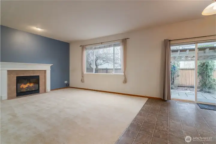 Family Room & Eating Area. Sliding Glass Door to Back Yard