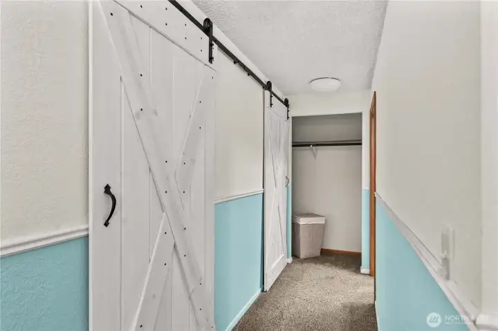 Ample closet space in the private primary!