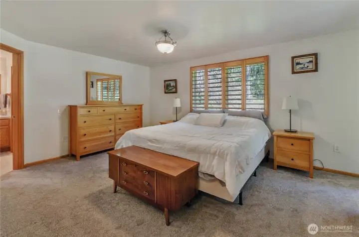 Primary suite on its own wing of the home