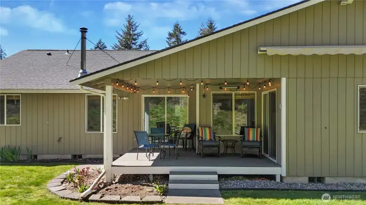 Don't miss the heater for the covered back porch!