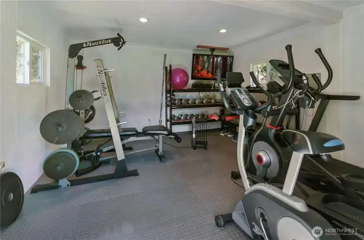 Versitile use with working power! These owners have enjoyed having a home gym