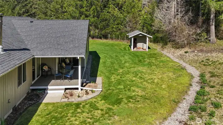 Remember that wood stove inside?