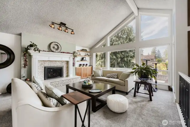 Open front living room