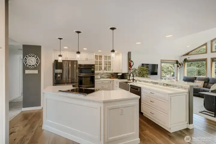 Open bright kitchen