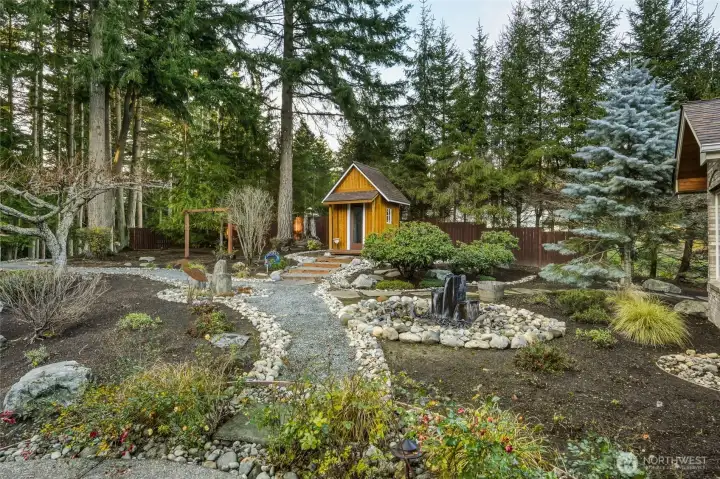 Upper Pathways w/ Water Feature, Gardening Shed, and Irrigation~