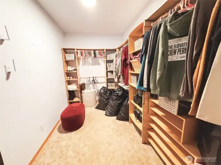 Master walk in closet