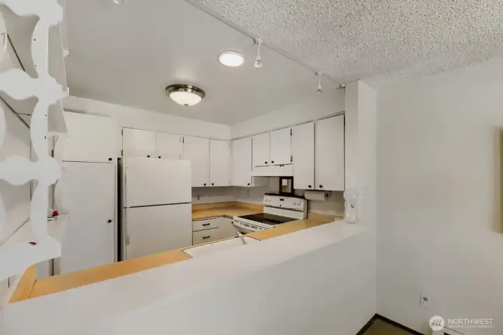 From dining looking into the kitchen.