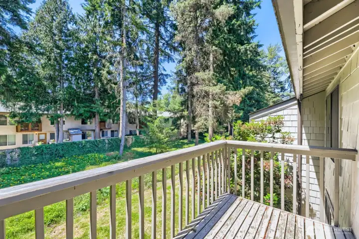 Upper deck off of the dining room.
