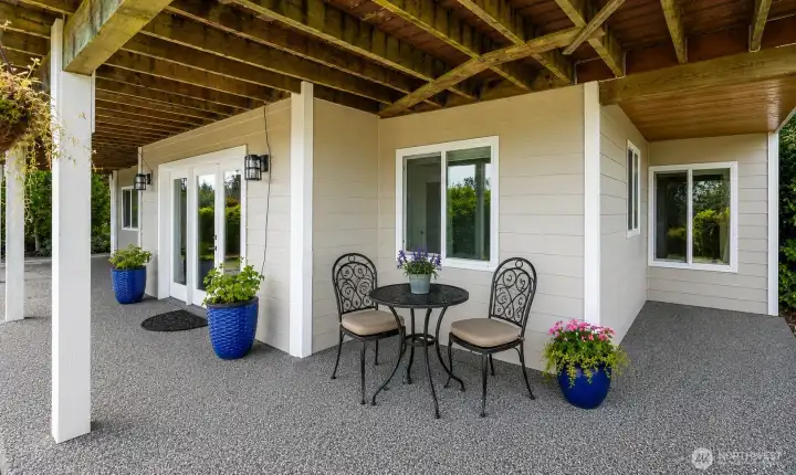 Downstairs patio