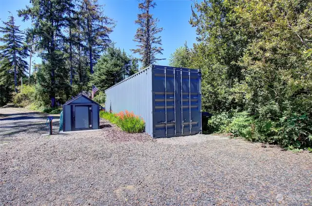 Container next to well