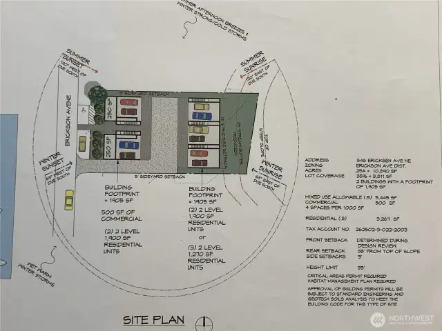 Proposed 5-unit residential plot plan