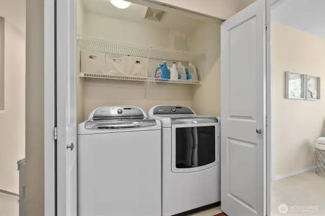 Upper level laundry.