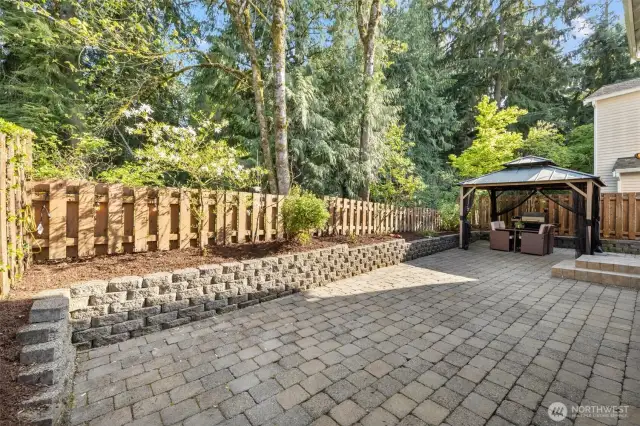 Private, low maintenance backyard backing to nature preserve.