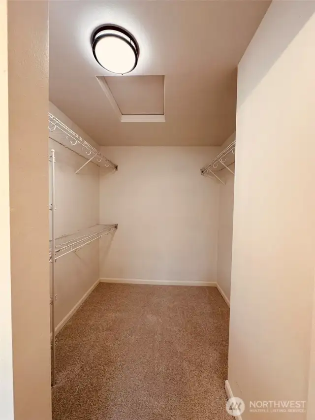 Master bedroom walk-in Closet.