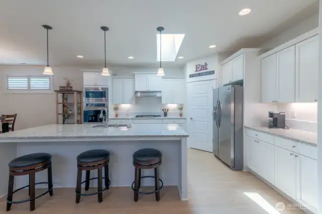 Kitchen-Sink in Large Island with lots of room for bar stools