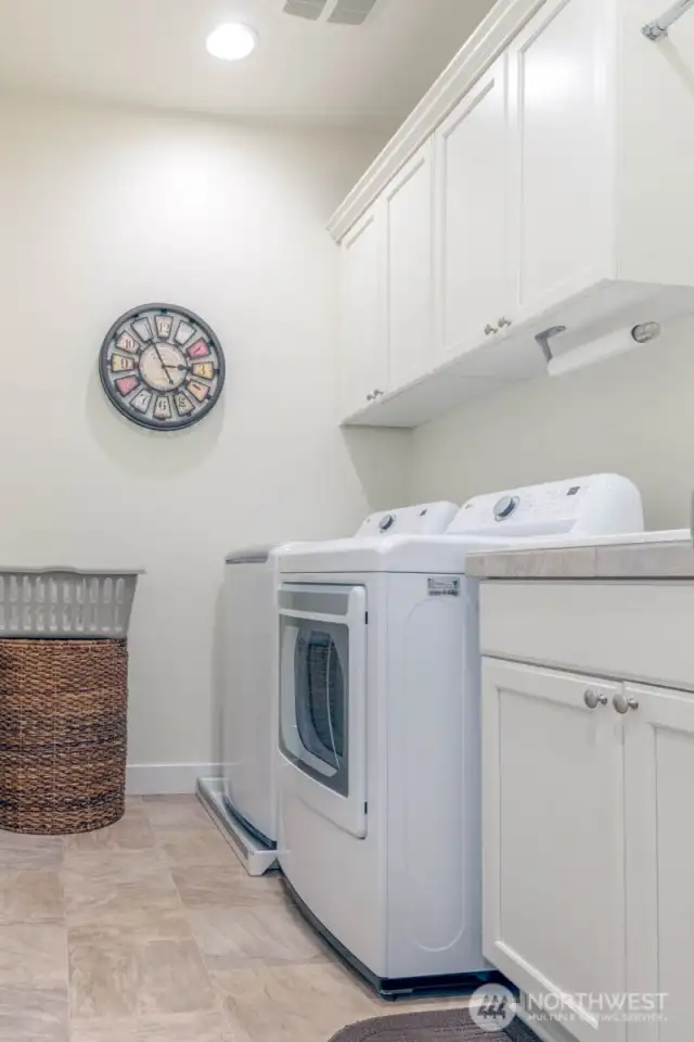 Utility Room with Deep Sink.  Washer & Dryer Stay
