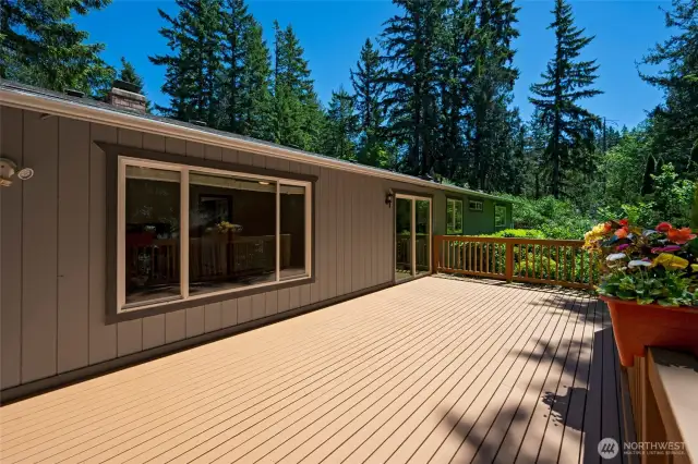 A freshly painted deck allows for effortless outdoor entertaining.