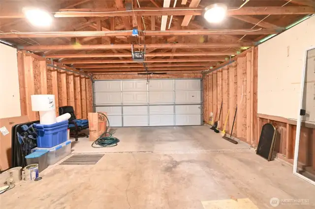 Spacious 2-car garage.