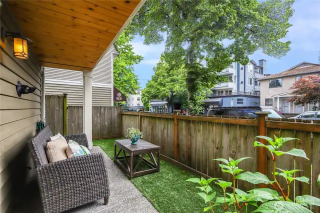 A darling backyard is perfect for enjoying sunny days